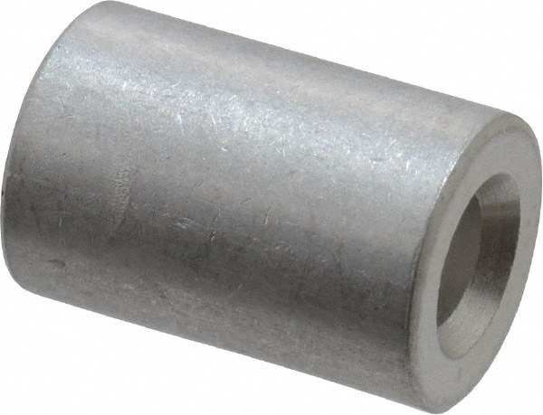 Round Circuit Board Spacer: #4 Screw, 3/8" OAL, 0.116" ID, 1/4" OD, Aluminum