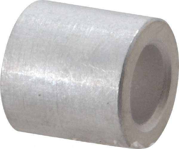 Round Circuit Board Spacer: #12 Screw, 3/8" OAL, 0.219" ID, 3/8" OD, Aluminum