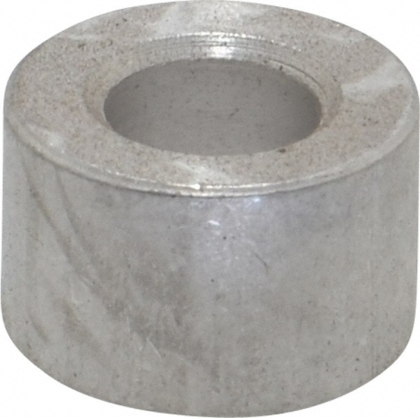 Round Circuit Board Spacer: 1/4" Screw, 5/16" OAL, 0.257" ID, 1/2" OD, Aluminum