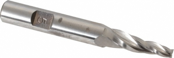 Made in USA O-254 Tapered End Mill: 5 &deg; per Side, 5/32" Small Dia, 1" LOC, 3 Flutes, High Speed Steel, Square End Image