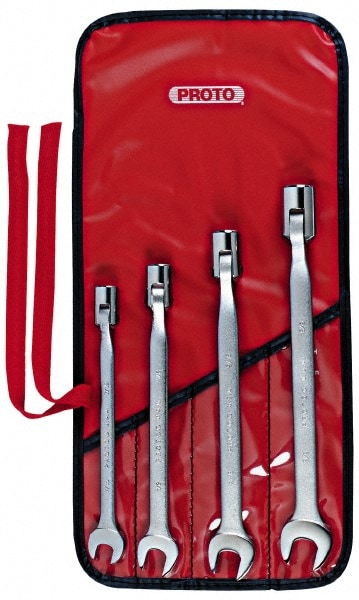 PROTO J1270B Flex Head Combination Wrench Set: 4 Pc, Inch Image