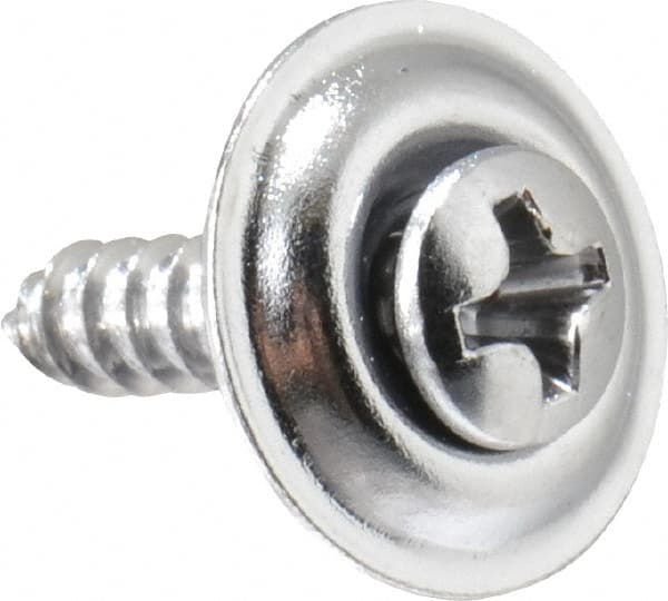 Au-Ve-Co Products 3537 Sheet Metal Screw: #6, Sems Oval Head, Phillips 