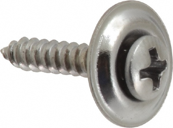 Au-Ve-Co Products - Sheet Metal Screw: #6, Sems Oval Head, Phillips ...