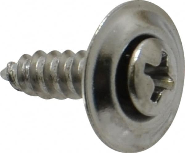 Au-Ve-Co Products 2771 Sheet Metal Screw: #8, Sems Oval Head, Phillips 