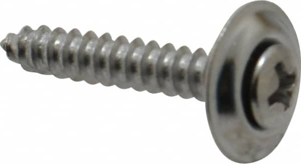 Au-Ve-Co Products 2772 Sheet Metal Screw: #8, Sems Oval Head, Phillips 