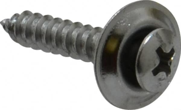 Au-Ve-Co Products 3467 Sheet Metal Screw: #10, Sems Oval Head, Phillips 