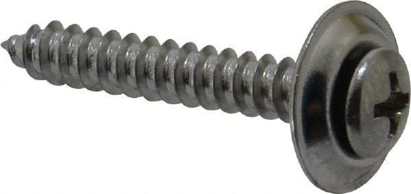Au-Ve-Co Products 3468 Sheet Metal Screw: #10, Sems Oval Head, Phillips 