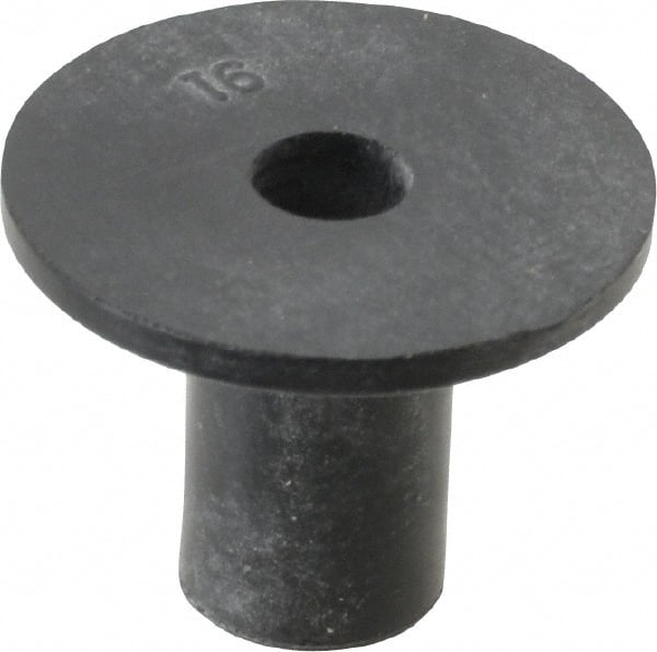 Au-Ve-Co Products 13005 #8-32, 3/4" Diam x 0.062" Thick Flange, Rubber Insulated Rivet Nut 