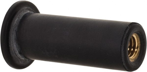 Au-Ve-Co Products 13008 #10-32, 0.562" Diam x 0.051" Thick Flange, Rubber Insulated Rivet Nut 