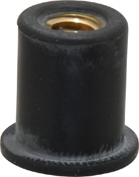 Au-Ve-Co Products 13004 1/4-20, 5/8" Diam x 0.051" Thick Flange, Rubber Insulated Rivet Nut 