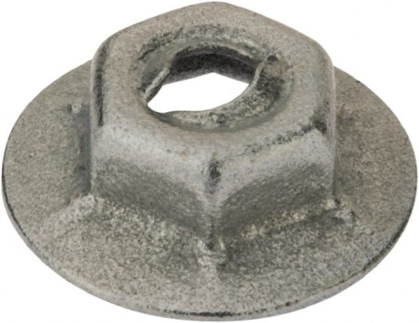 Au-Ve-Co Products 2895 1/8" Hole Diam, 17/32" OD, 5/16" Width Across Flats Washer Lock Nut 