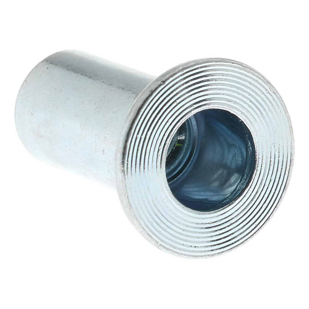 #10-24, 0.01 to 0.08" Grip, Steel Standard Rivet Nut - Drill Size Letter F, Flat Head