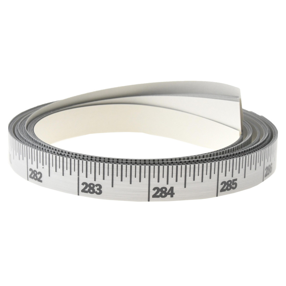 24 Ft. Long x 1/2 Inch Wide, 1/16 Inch Graduation, Silver, Mylar Adhesive Tape Measure