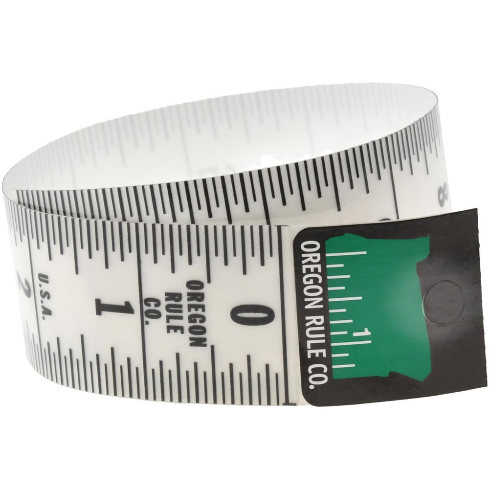 1 Ft. Long x 1-1/4 Inch Wide, 1/16 Inch Graduation, Clear, Mylar Adhesive Tape Measure