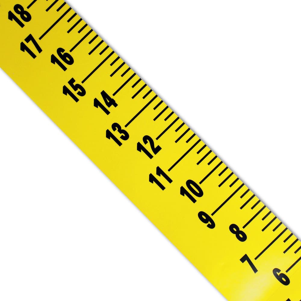 Adhesive Tape Measure 600cm Metric Left to Right Read Steel sticky Ruler,  White