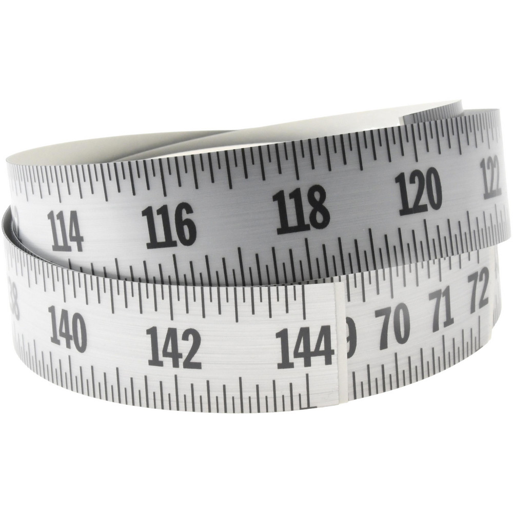 6 Ft. Long x 1 Inch Wide, 1/8 Inch Graduation, Silver, Mylar Adhesive Tape Measure