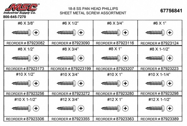 2-1//2 Long Small Parts FSC08250PFMSS Flat Head Screws for Metal Number 8 Size Phillips Pack of 100 18-8 Stainless Steel Fastcom Supply Sheet Metal Pack of 100 2-1//2 Long