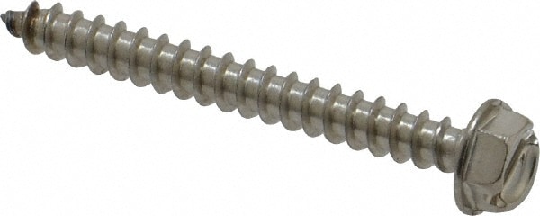 Value Collection R63308284 Sheet Metal Screw: #8, Hex Washer Head, Slotted Image