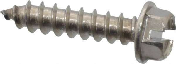 Value Collection R63308060 Sheet Metal Screw: #12, Hex Washer Head, Slotted Image