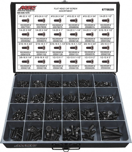 965 Piece Alloy Steel Flat Head Cap Screws