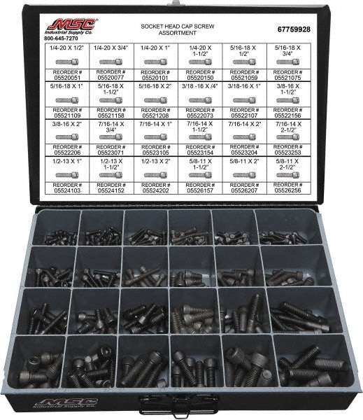 375 Piece Alloy Steel Socket Head Cap Screws