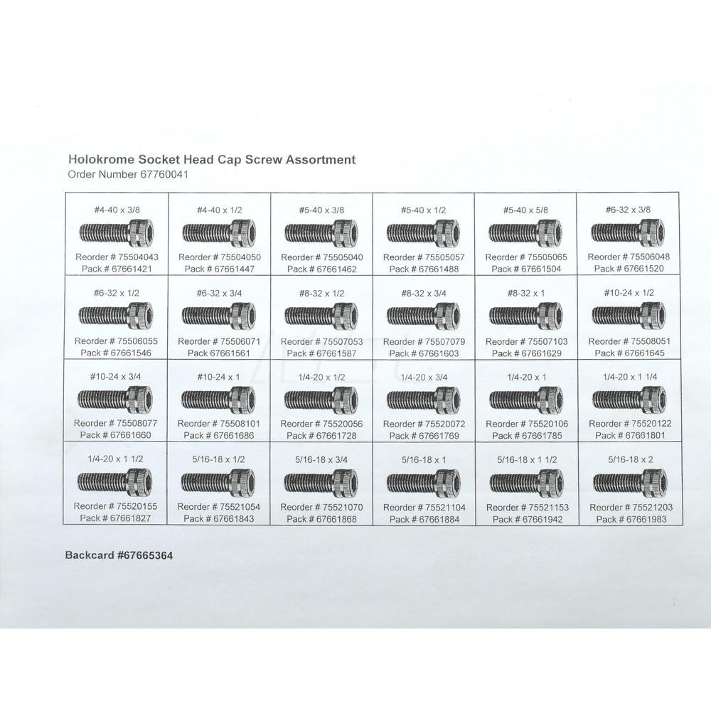 HoloKrome 724 Piece Alloy Steel Socket Head Cap Screws 67760041
