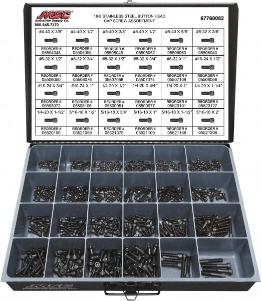 690 Piece Alloy Steel Socket Head Cap Screws