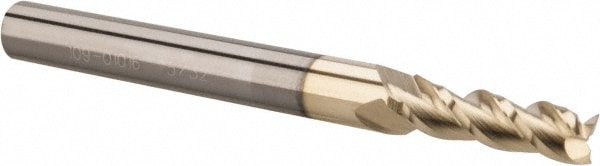 ProMax 109-01016 Square End Mill: 5/32 Dia, 1/2 LOC, 3/16 Shank Dia, 2 OAL, 3 Flutes, Solid Carbide Image