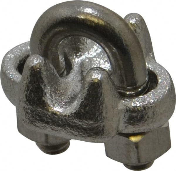 Campbell 6403002 Wire Rope Clip: 1/8" Rope Dia, 316 Stainless Steel 