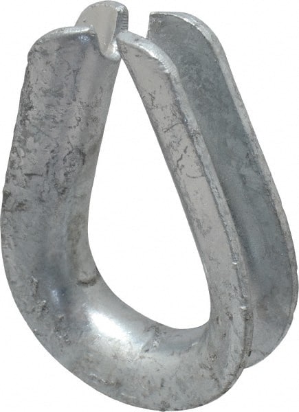 Wire Rope Thimble Clip: 3/8 Rope Dia, Steel
