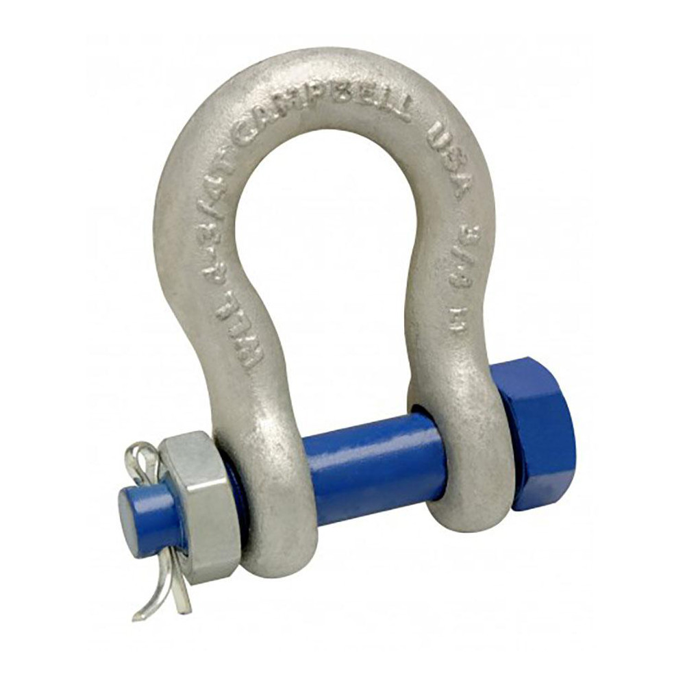 Shackles: Chain Size: 2.0000 in; Shackle Type: Anchor - Forged Carbon Steel, Galvanized Finish