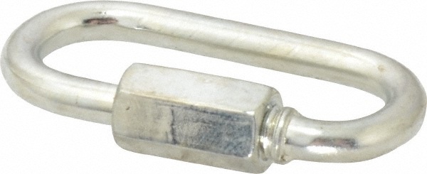 Zinc Plated Carbon Steel Quick Link - 1/8" Dia, 220 Lb Load Limit