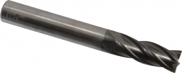 OSG 70401316 Square End Mill: 5/16 Dia, 13/16 LOC, 5/16 Shank Dia, 2-1/2 OAL, 4 Flutes, Solid Carbide Image