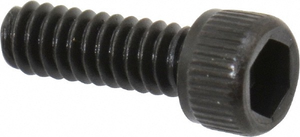 Unbrako 105509 Low Head Socket Cap Screw: #2-56, 1/4" Length Under Head, Socket Cap Head, Hex Socket Drive, Alloy Steel, Black Oxide Finish Image