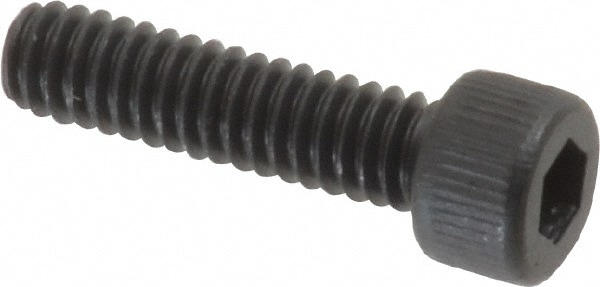 Unbrako 107897 Low Head Socket Cap Screw: #5-40, 1/2" Length Under Head, Socket Cap Head, Hex Socket Drive, Alloy Steel, Black Oxide Finish Image