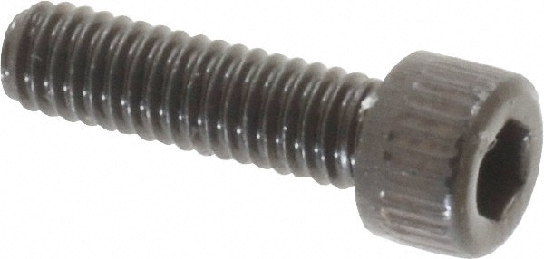 Unbrako 111581 Hex Head Cap Screw: #6-40 x 1/2", Alloy Steel, Black Oxide Finish Image