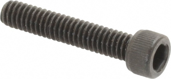 Unbrako 103140 Low Head Socket Cap Screw: #8-32, 7/8" Length Under Head, Socket Cap Head, Hex Socket Drive, Alloy Steel, Black Oxide Finish Image