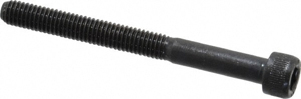 Unbrako 117879 Low Head Socket Cap Screw: #10-32, 2" Length Under Head, Socket Cap Head, Hex Socket Drive, Alloy Steel, Black Oxide Finish Image