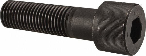 Unbrako 104857 Low Head Socket Cap Screw: 1-1/4 - 7, 4-1/2" Length Under Head, Socket Cap Head, Hex Socket Drive, Alloy Steel, Black Oxide Finish Image