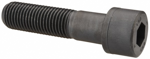 Unbrako 112918 Low Head Socket Cap Screw: 1-1/4 - 7, 5" Length Under Head, Socket Cap Head, Hex Socket Drive, Alloy Steel, Black Oxide Finish Image