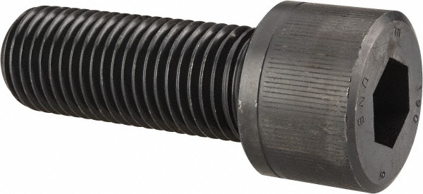 Unbrako 110250 Low Head Socket Cap Screw: 1-1/2 - 6, 4" Length Under Head, Socket Cap Head, Hex Socket Drive, Alloy Steel, Black Oxide Finish Image