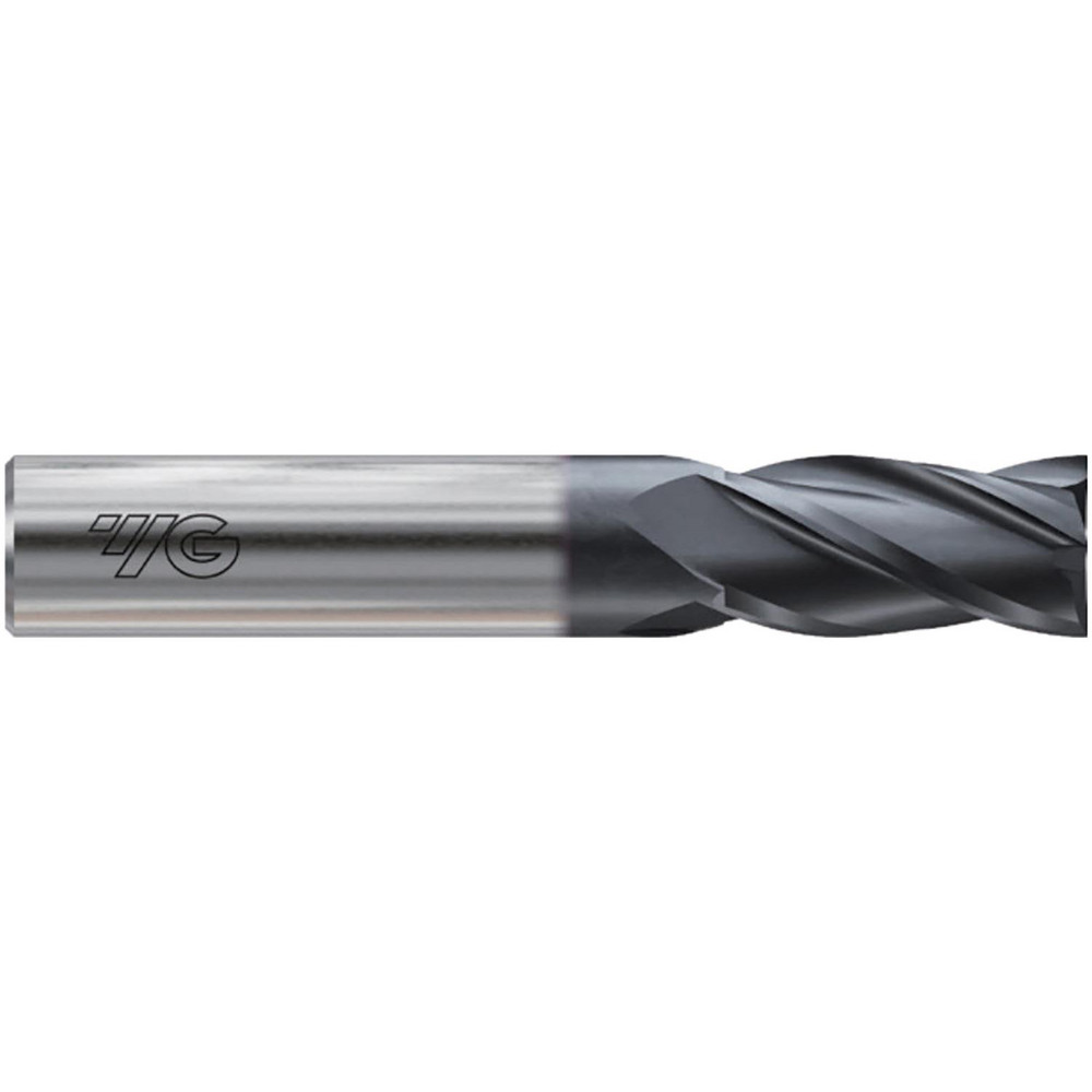 Square End Mill: 3/32" Dia, 3/8" LOC, 4 Flute, Solid Carbide - 1-1/2" OAL, 1/8" Shank Dia, 30 deg Helix, X-Coating Finish, Single End, Series G9H88