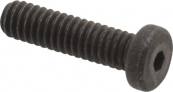 Unbrako 100671 Low Head Socket Cap Screw: #8-32, 5/8" Length Under Head, Low Socket Cap Head, Hex Socket Drive, Alloy Steel, Black Oxide Finish Image