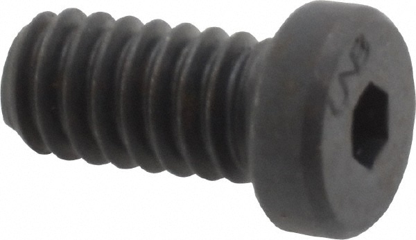 Unbrako 100607 Low Head Socket Cap Screw: 1/4-20, 1/2" Length Under Head, Low Socket Cap Head, Hex Socket Drive, Alloy Steel, Black Oxide Finish Image