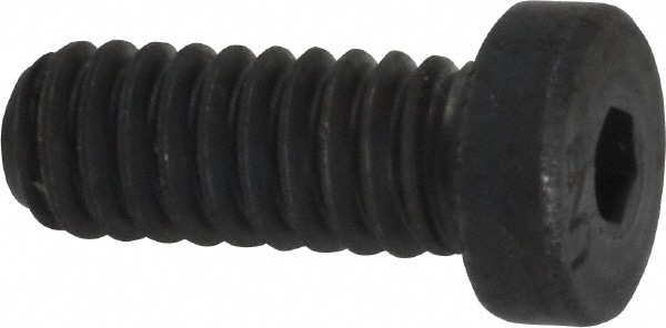 Unbrako 100507 Low Head Socket Cap Screw: 1/4-20, 5/8" Length Under Head, Low Socket Cap Head, Hex Socket Drive, Alloy Steel, Black Oxide Finish Image