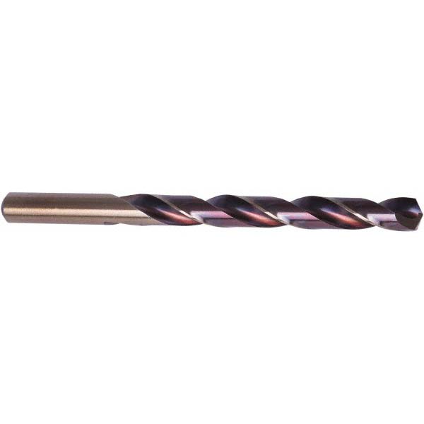 Jobber Length Drill Bit: #43 (0.0890) Dia, 135 deg, HSS - Straw Finish, 2-1/4" OAL, Right Hand Cut, Regular Spiral Flute, Straight Shank, Series HX10-HX15-HX18