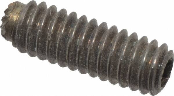 Set Screw: #8-32 x 1/2", Cup & Knurled Cup Point, Alloy Steel, Grade 8