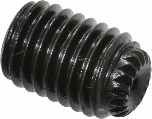 Unbrako 120600 Set Screw: 1/4-28 x 3/8", Cup & Knurled Cup Point, Alloy Steel, Grade 8 Image