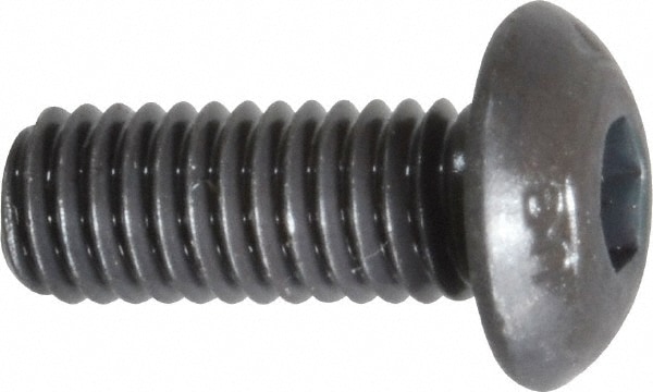 Unbrako 102058 #10-32 1/2" Length Under Head Hex Socket Drive Button Socket Cap Screw Image