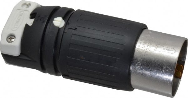 Hubbell Wiring Device-Kellems HBL3765C Locking Inlet: Plug, Industrial, Non-NEMA, Black & White 